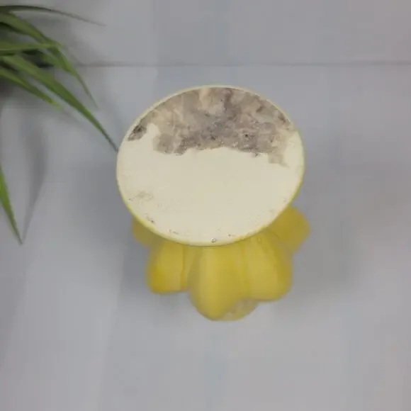 Vintage Yellow & White Sponge Top Bud Vase - Picture 3 of 5